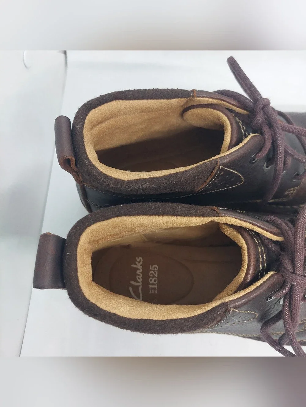 Clarks Varick Hill Boots Mens Size 8.5M Dark Brown Tumbled Leather Casual Shoes